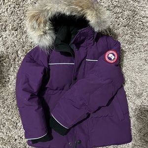 Kids' Snow Owl Parka W/ Removable Fur Trim, Size 6-7 In Arctic Dusk